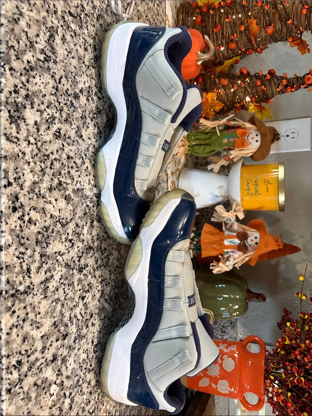 Men’s Nike Navy and Light Gray Low-Top Sneakers with White Soles